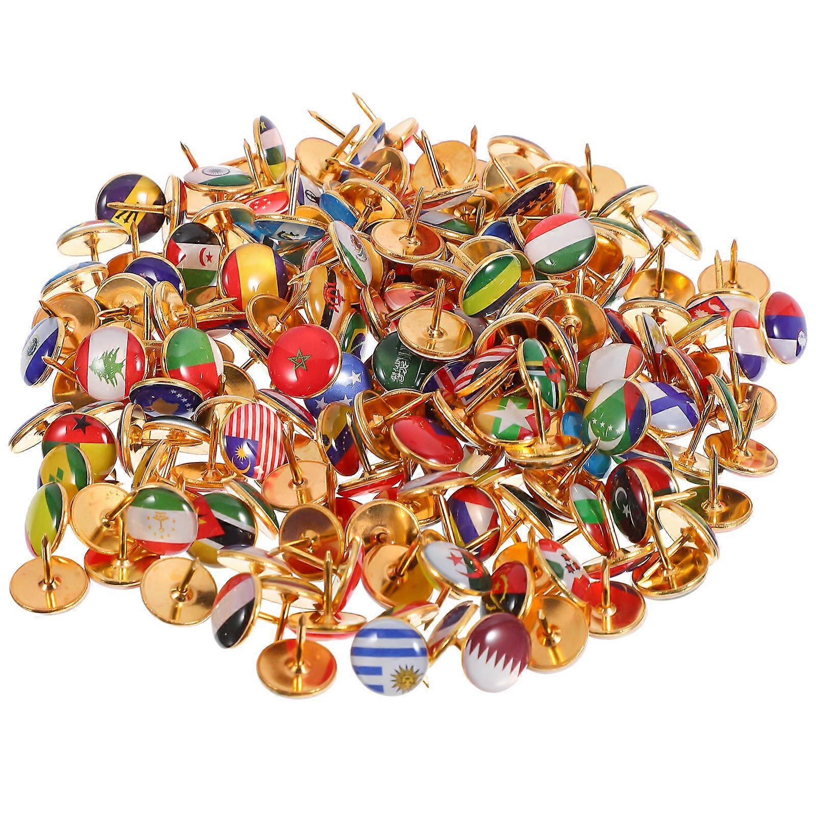 Map Push Pins Unique Gift For Travel Planning Assorted Color Map Marking 1000 Pcs