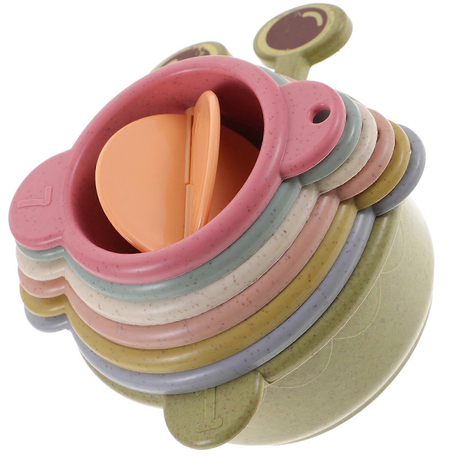 Bunny Food Holder Cup for Rabbit Playtime 5Sets Plastic Stacking Cups