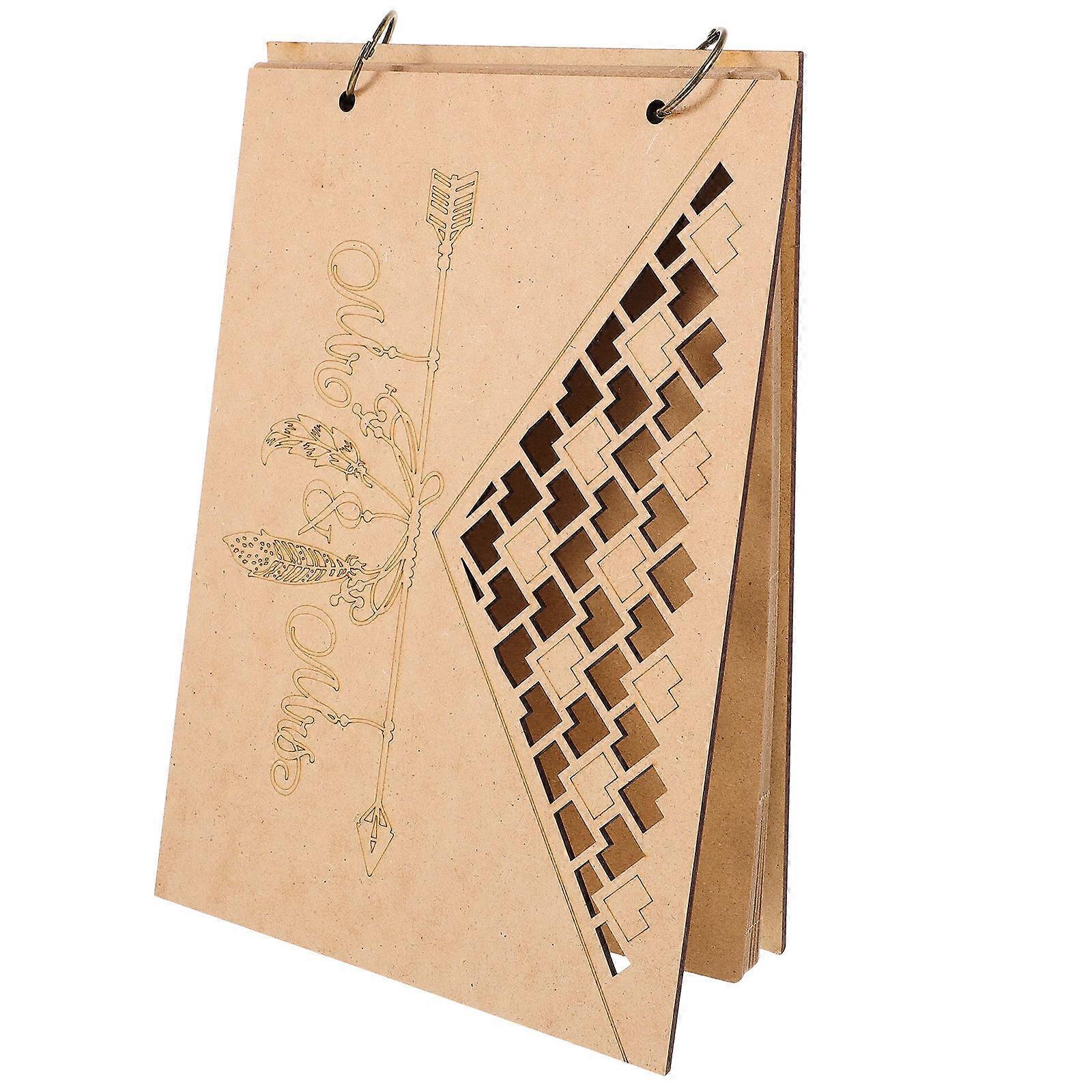 Rustic Guest Book for Wedding Reception 4Pcs Attendance Book with 30 Pages