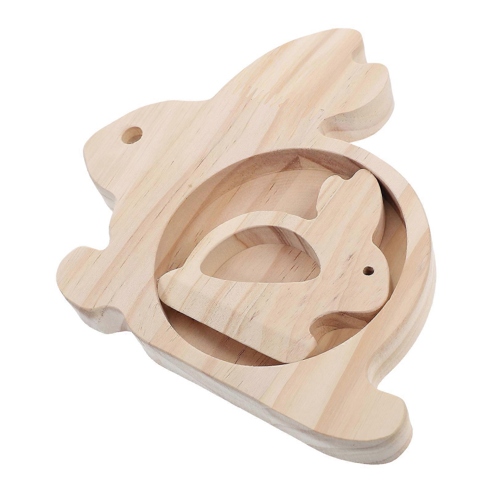 4Sets Rabbit Shaped Wooden Cutting Boards for Kitchen Use Versatile Trays