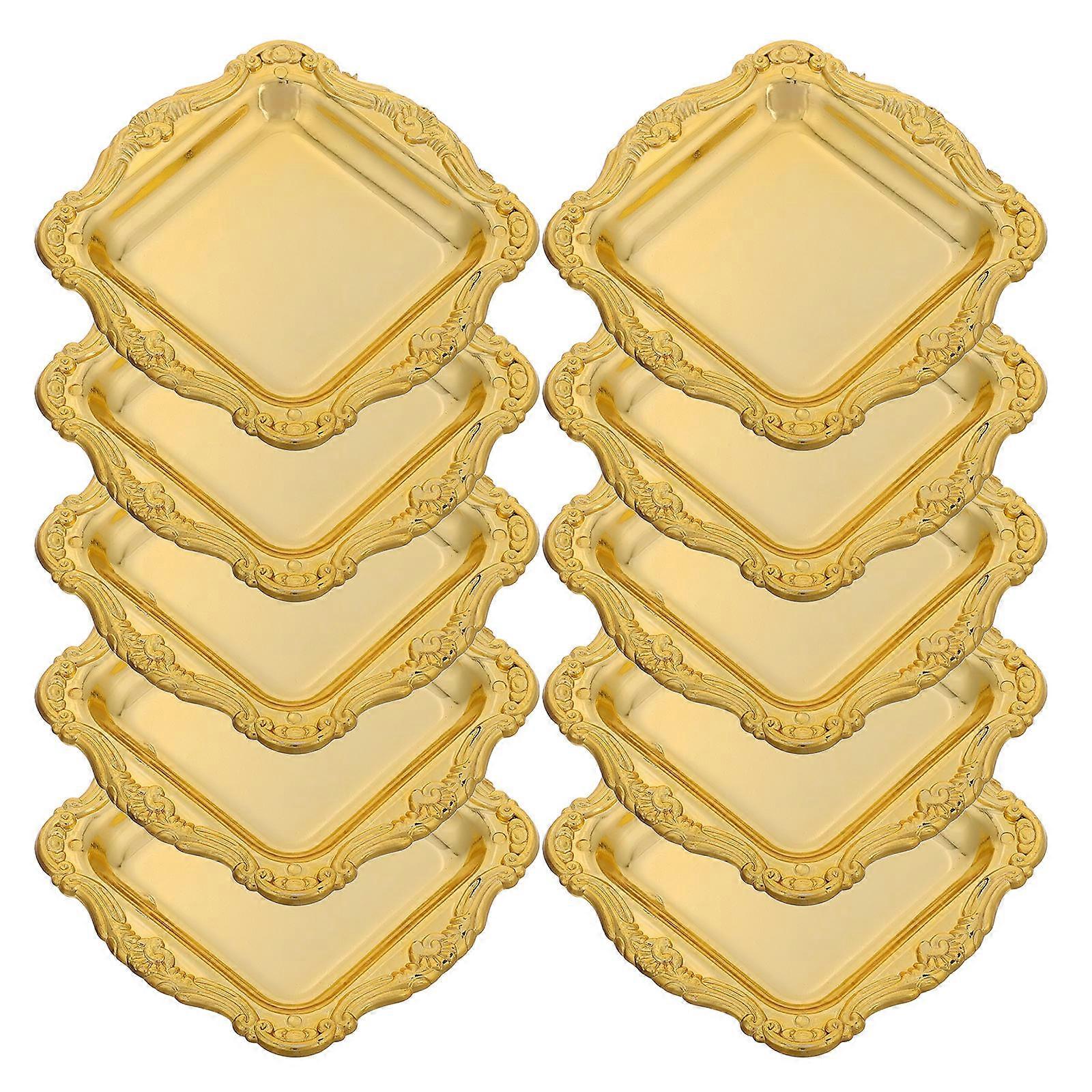 Square Baroque Plate for Party 20Pcs Dessert Trays