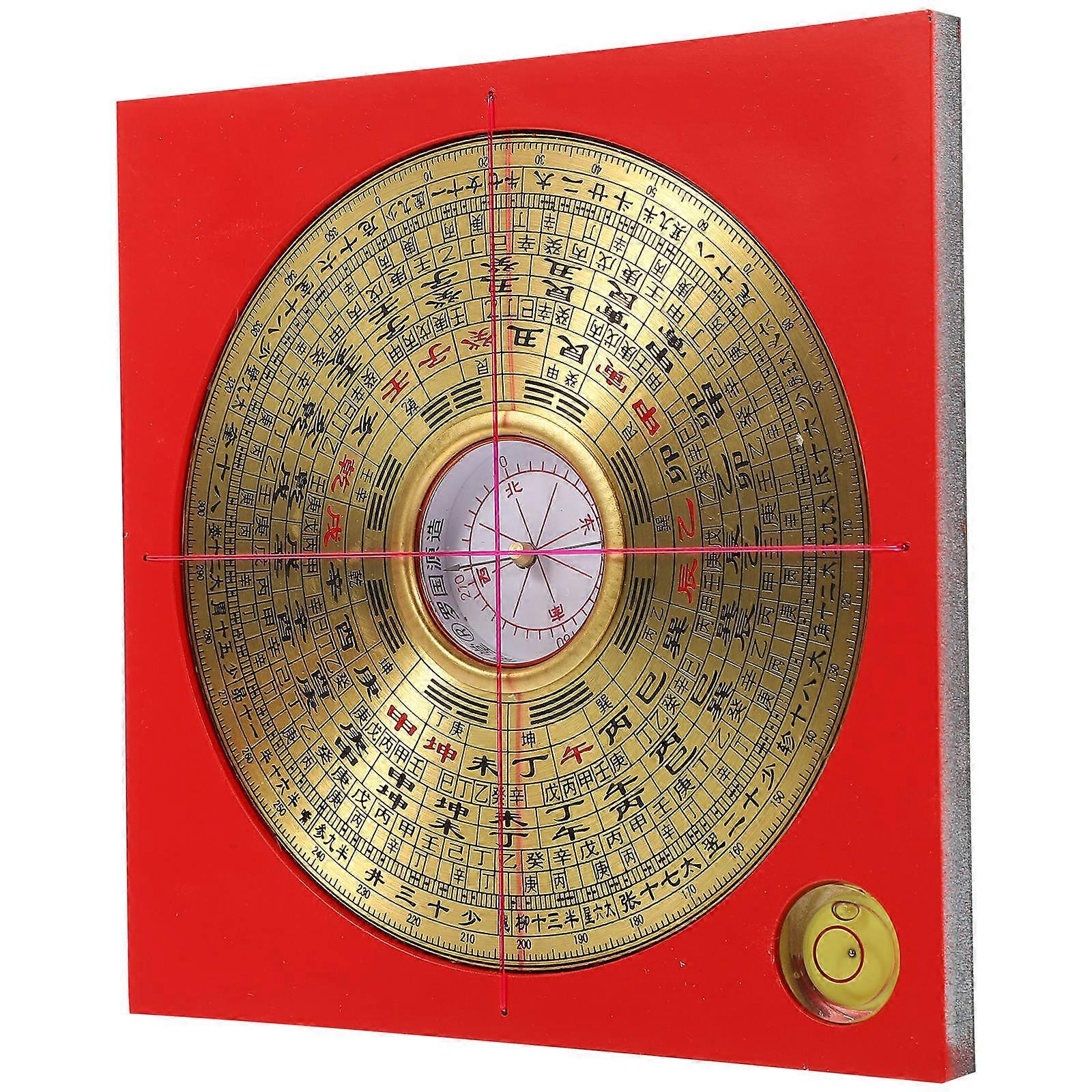 Multi-use Luo Pan Compass Decorative Chinese Decoration Round 12.20X11.70X2.00cm Terrain Observation 2 Sets