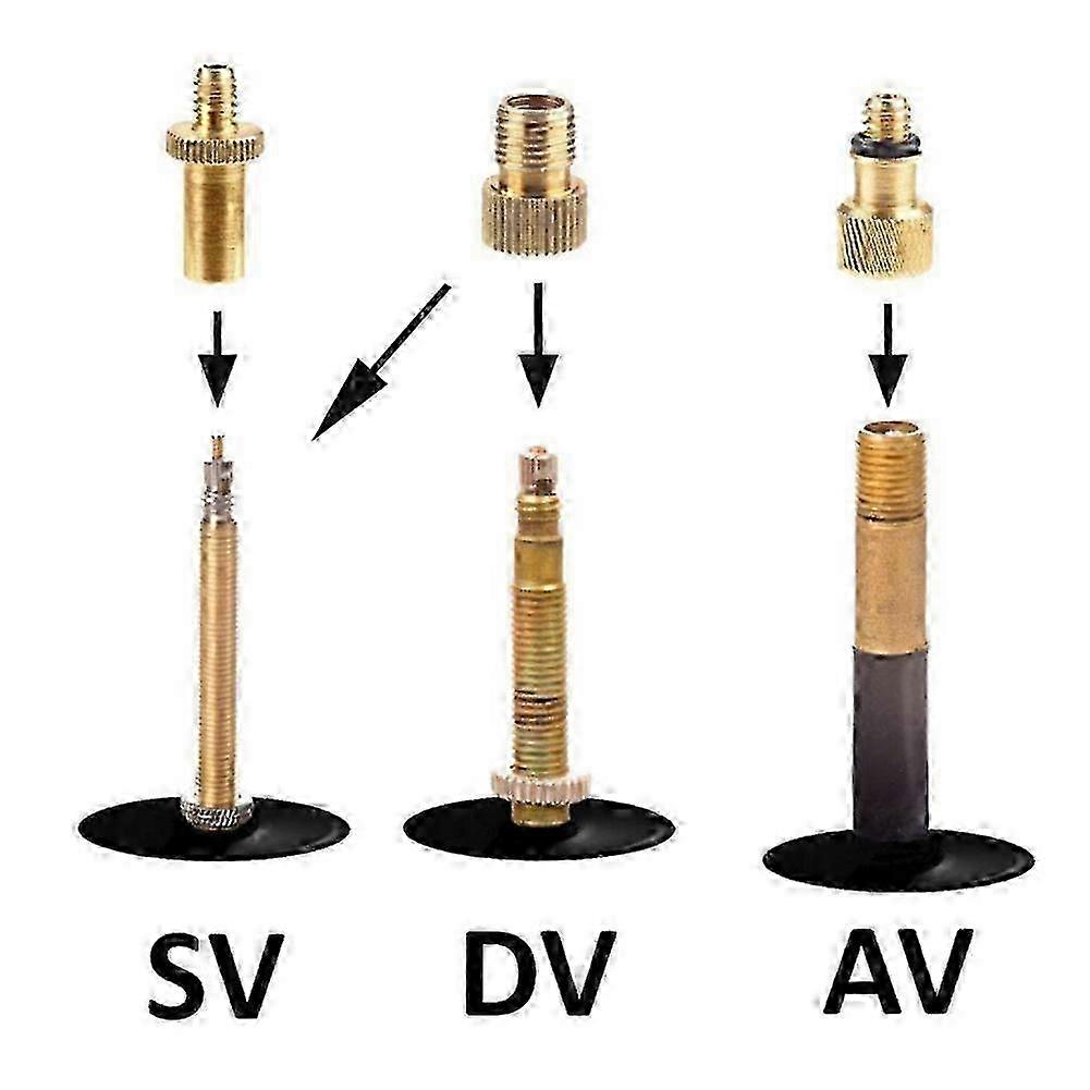 4 Pack Bicycle Valve Adapter Bicycle Tube Valve Adapter Sv Av Dv Bicycle Pump Ball Pump Needle Infla 2025