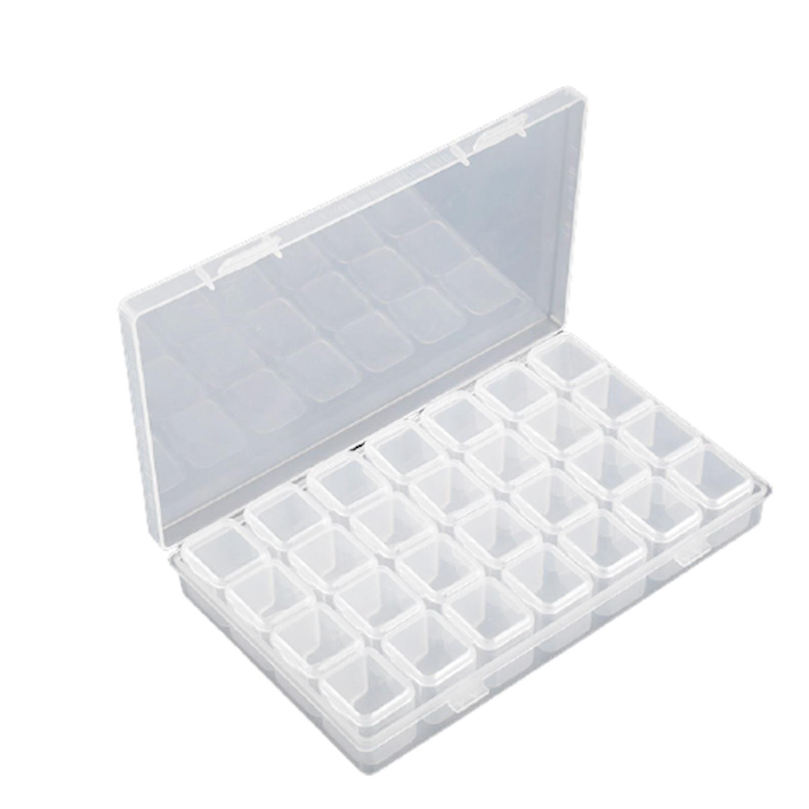 Storage Box 28 Removable Compartments Mini Grids Diamond Organizer Box