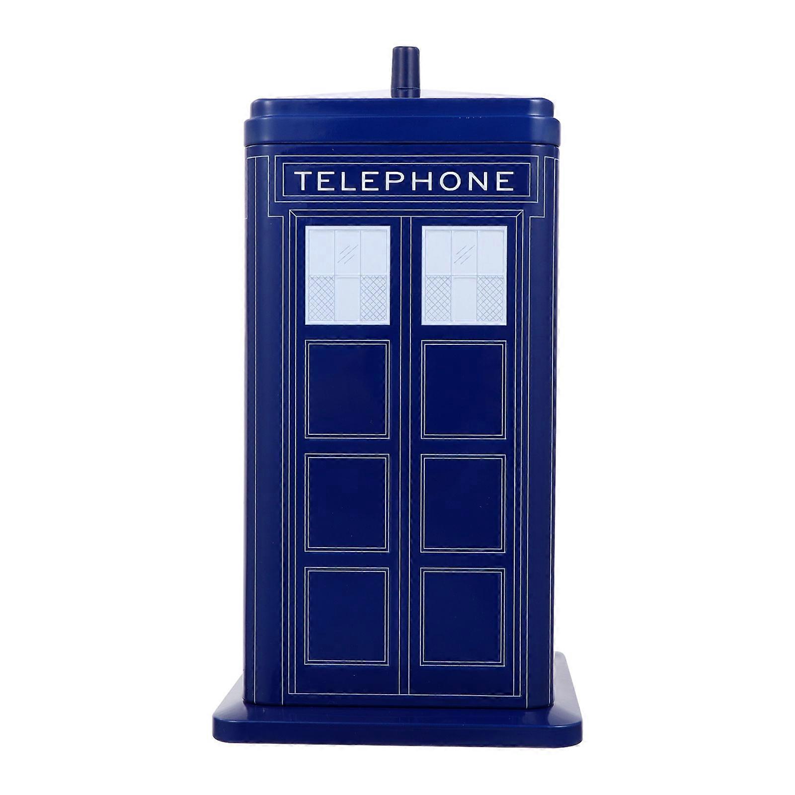 Party Treats Container Square Shape Blue Color Tinplate Material Sealing Function 10X10CM 1Set