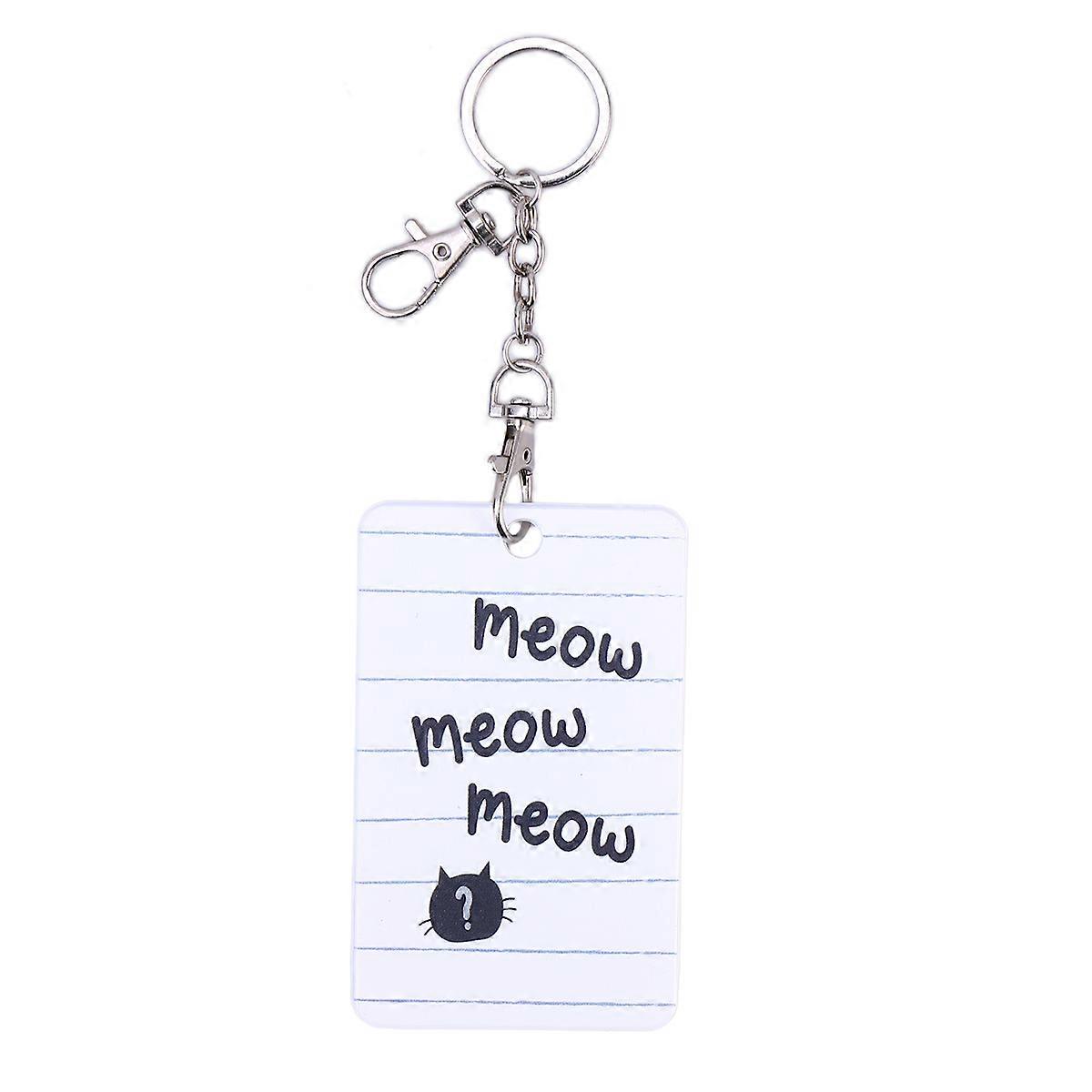 Key Holder Plastic Badge Case for Keeping Cards 3Pcs with Key Ring