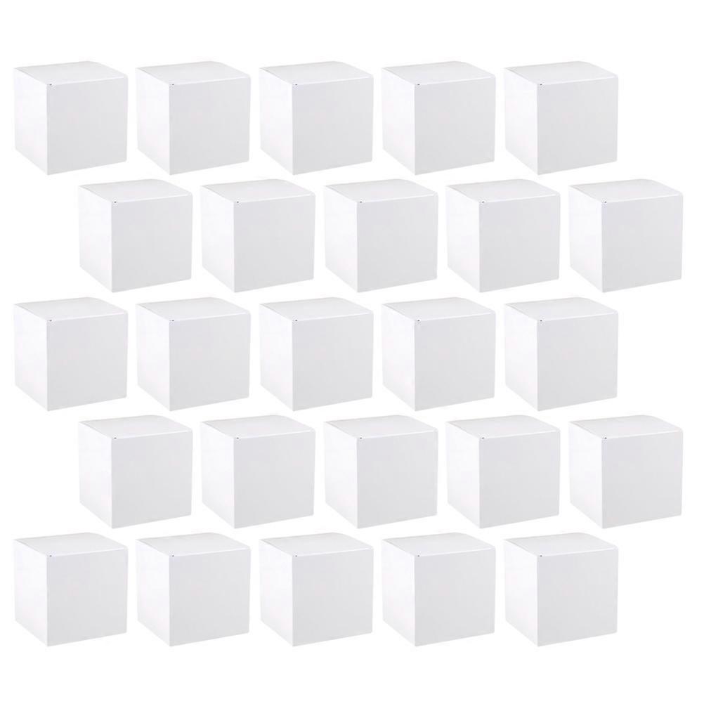 Empty Boxes White Gift Boxes Square Packaging Box Foldable Paper Storage Container for Craft Supplies 10x10x10cm 30Pcs