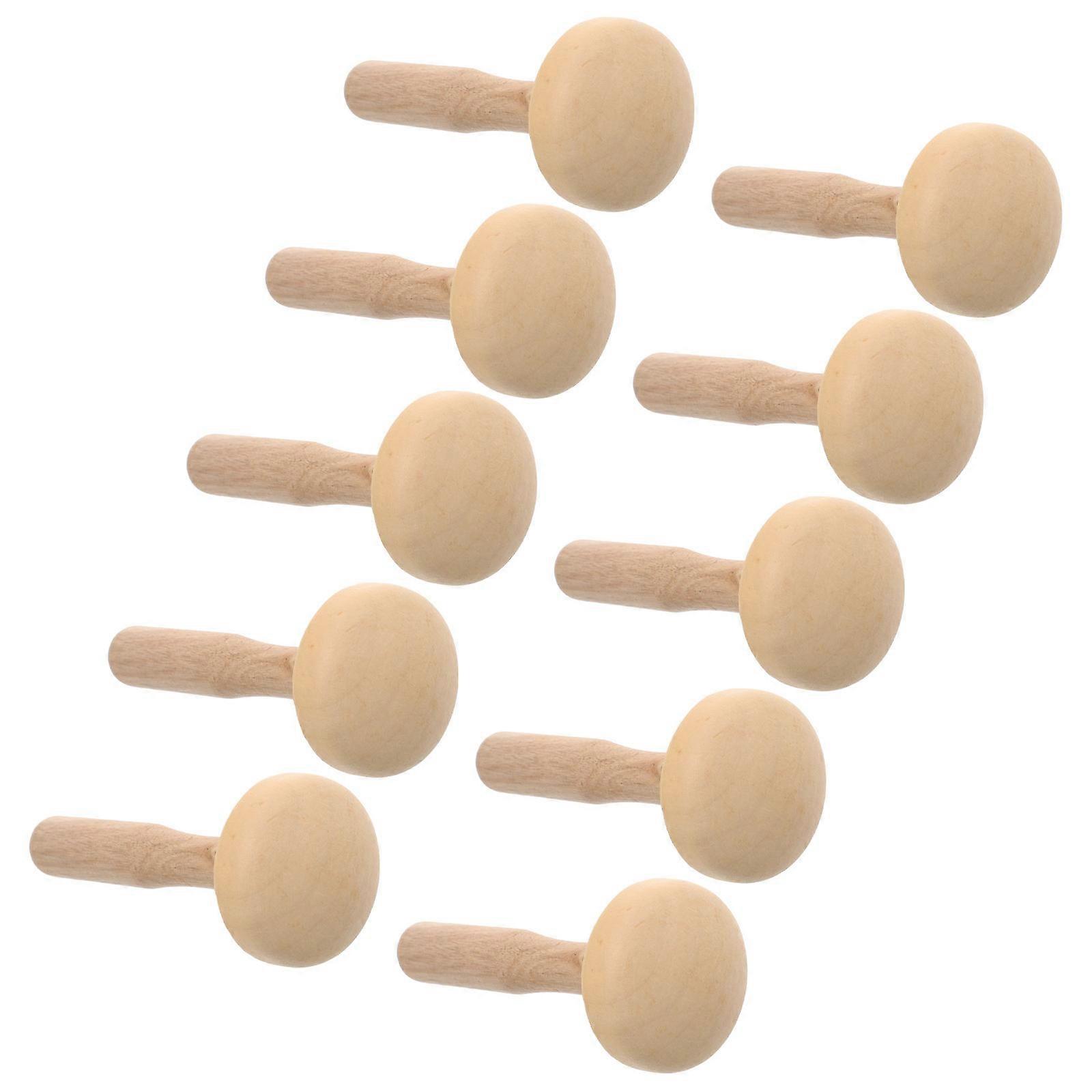 Craft Printmaking Tool 30Pcs Wooden Rubbing Roller for DIY Art Projects