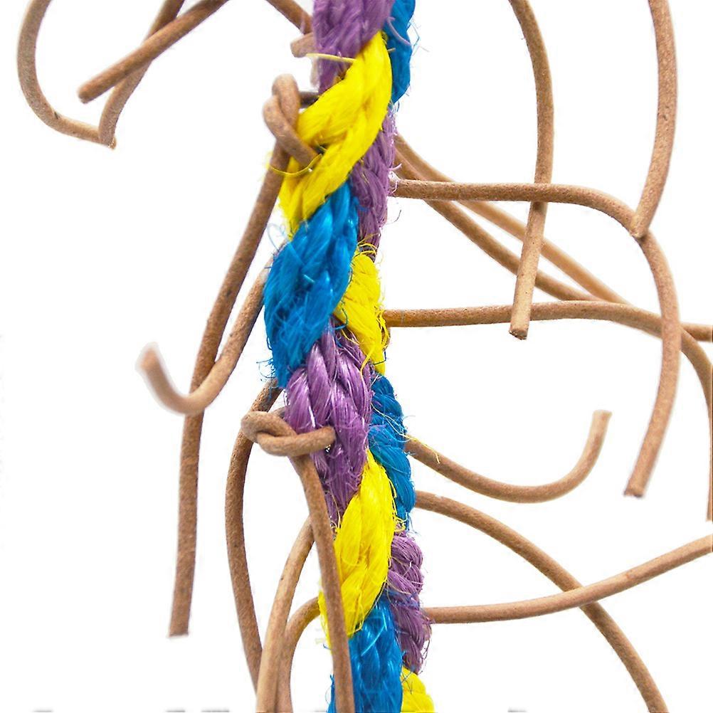 Parakeets Toy 2Pcs Hemp Rope String for Cockatiels Skill Development Indoor Play