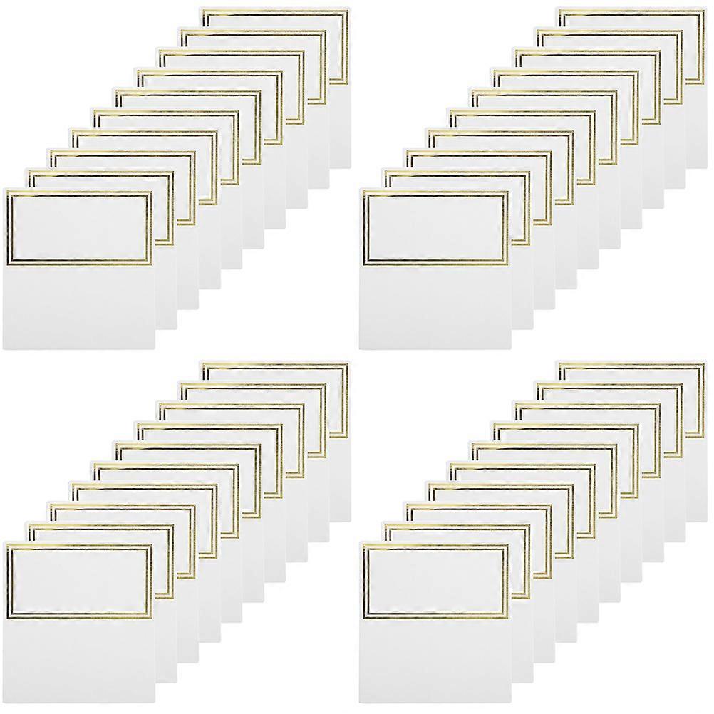 Blank Place Cards 200 Pcs For Guests And Event Organizers Elegant Dining Table Use Golden Paper Design
