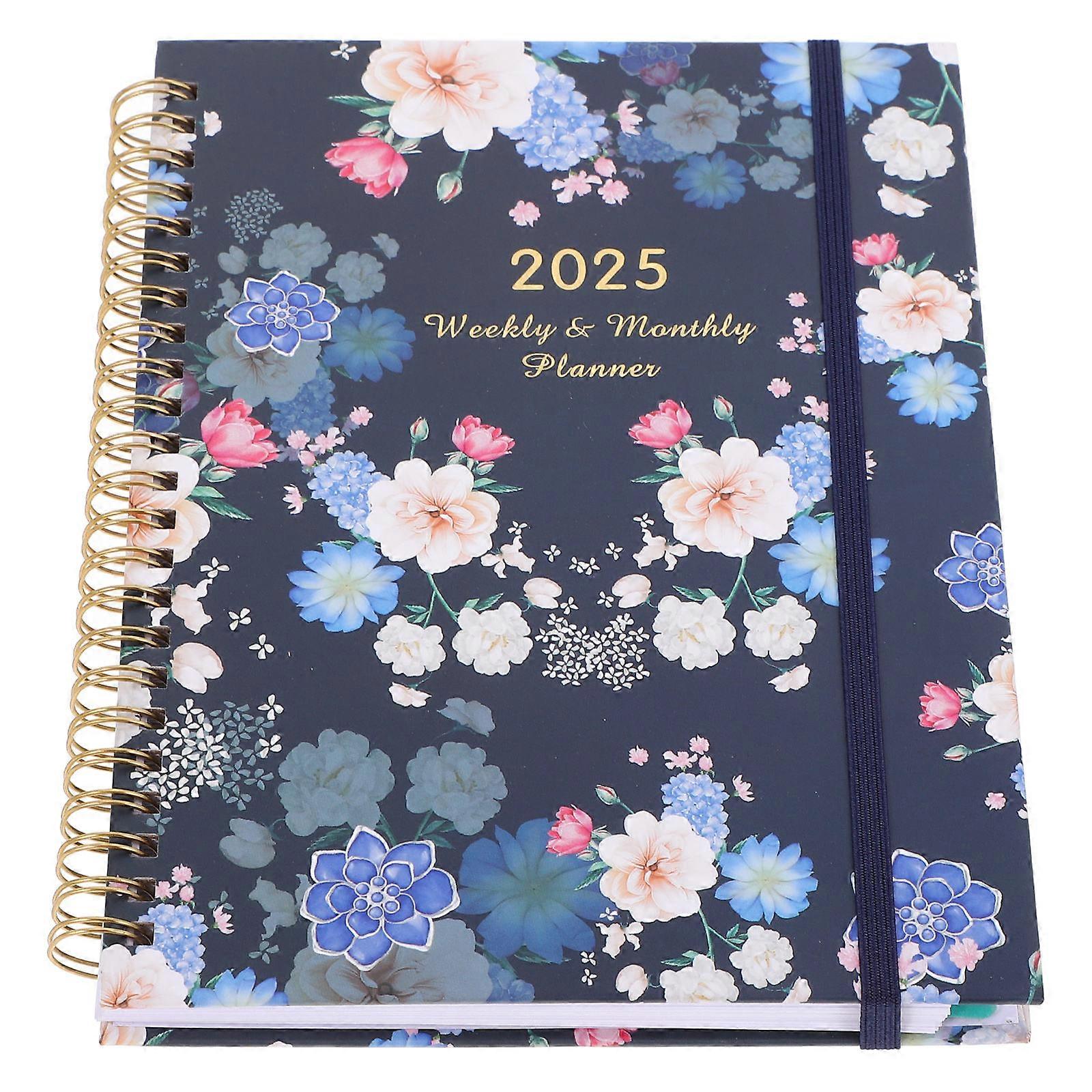 5Pcs Daily Schedule Notepad Academic Planner Notebook for Writing Blue