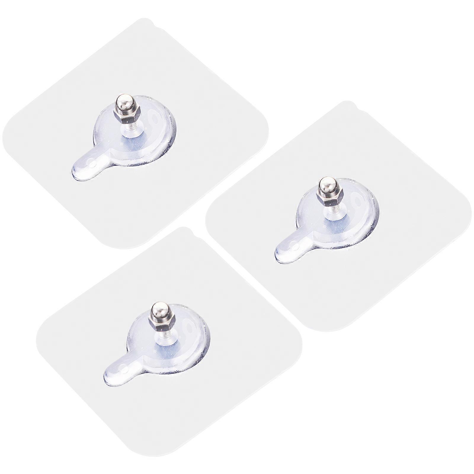 Dry Wall Hooks Hanging Invisible Traceless Hardwall Screw Picture Hook for Keys 6x6x0.6cm 10mm Exposed 10Pcs