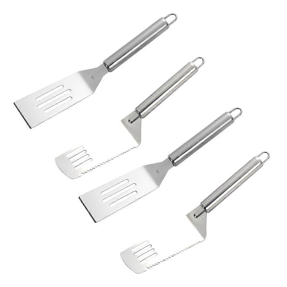 Pizza Kitchen Tool Home Cooking Ergonomic Handle Silver 4Pcs