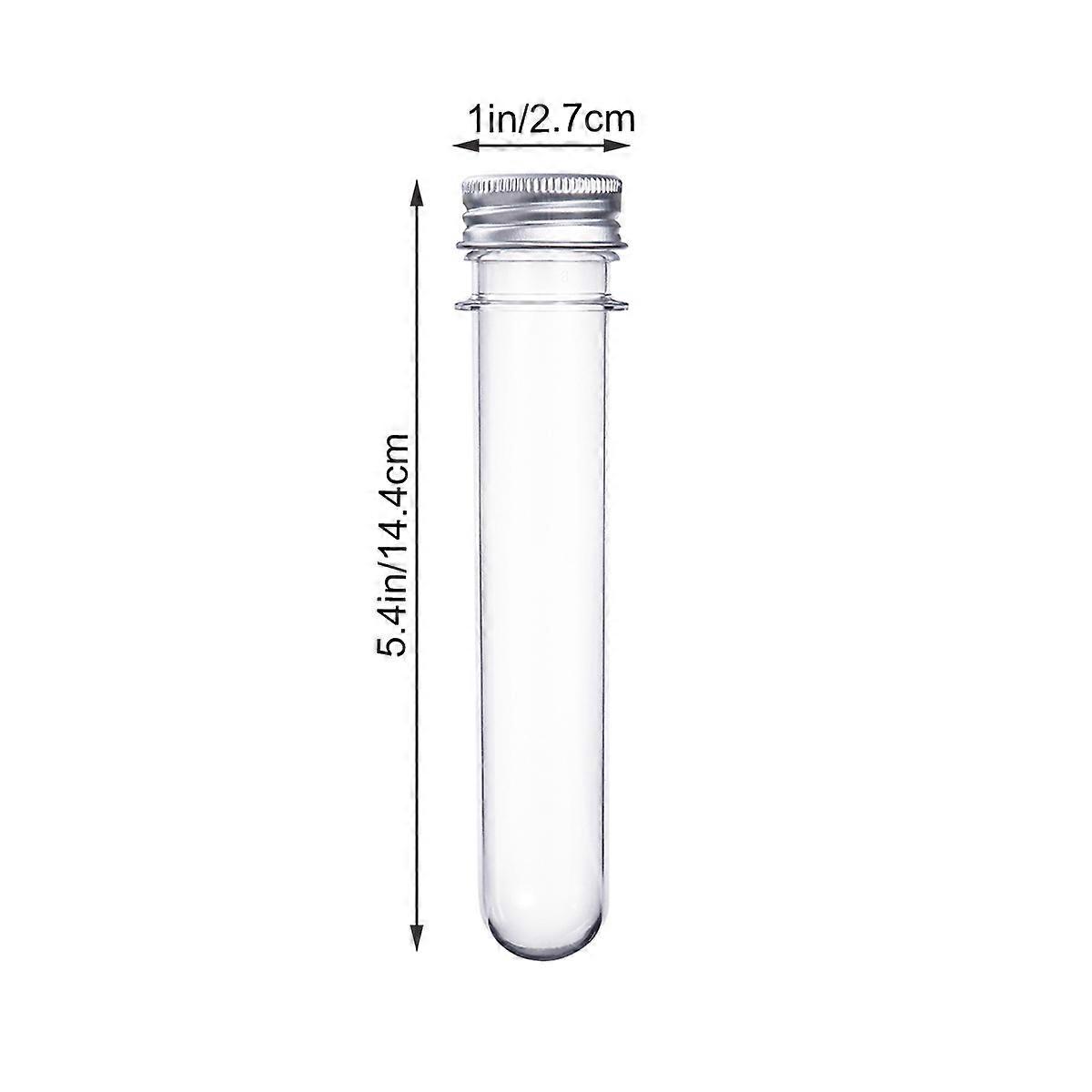 Plastic Test Tubes for Liquid Holding with Screw Caps 12Pcs Pack