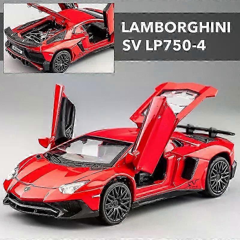 1:32 למבורגיני LP770-4 750 סגסוגת מכונית ספורט דגם Diecasts מתכת למשוך בחזרה צליל ואור רכב דגם ילדים צעצוע אוסף מתנה