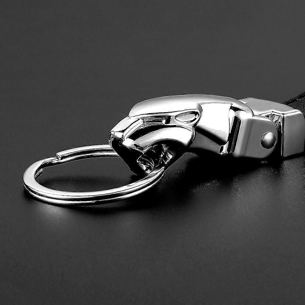 Αυτοκίνητο πολυτελές κεφάλι λεοπάρδαλη γνήσιο δέρμα μπρελόκ μπρελόκ μπρελόκ κάτοχος μεταλλικά μπρελόκ για Jaguar F-ρυθμός Xj Xe Xf Xj F-τύπος E-pace