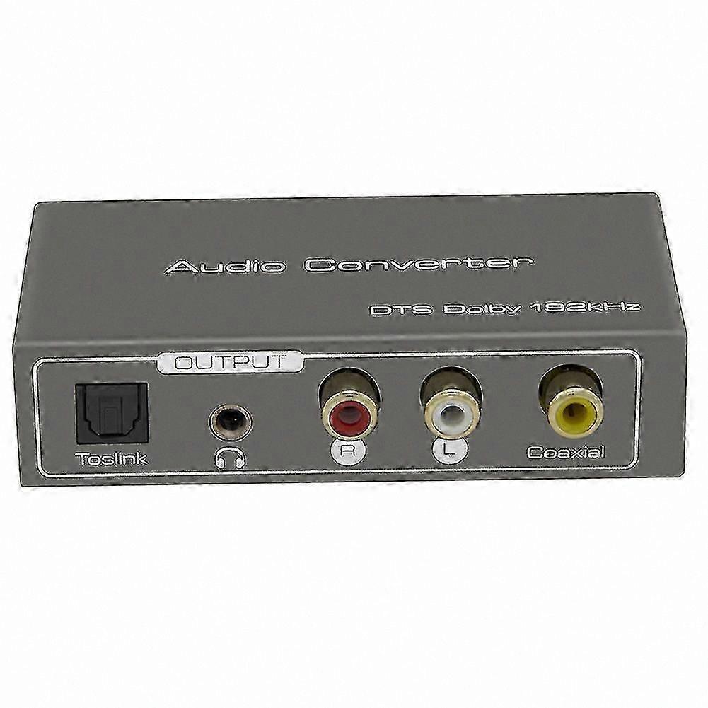 Digital Audio Converter Coaxial Toslink ARC to Coaxial Toslink L/R AUX Port Adapter