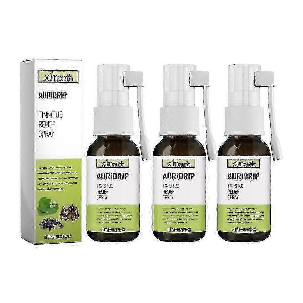 3 stk. tinnitusspray for lindring av øreproblemer