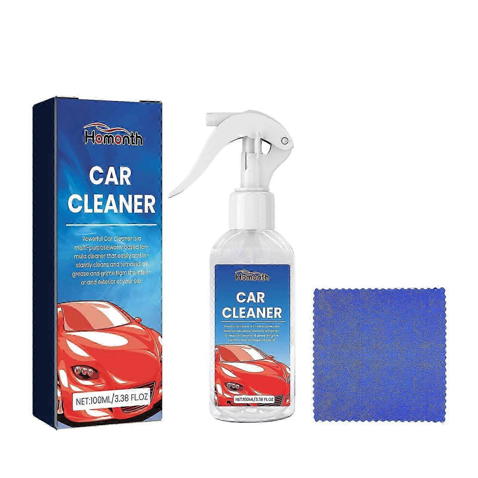Multi-Purpose Car Interior Cleaner - Powerful Odor Removal, Rust & Stain Remover for Vehicles, Easy Spray & Wipe Detergent for Upholstery, Dashboard &