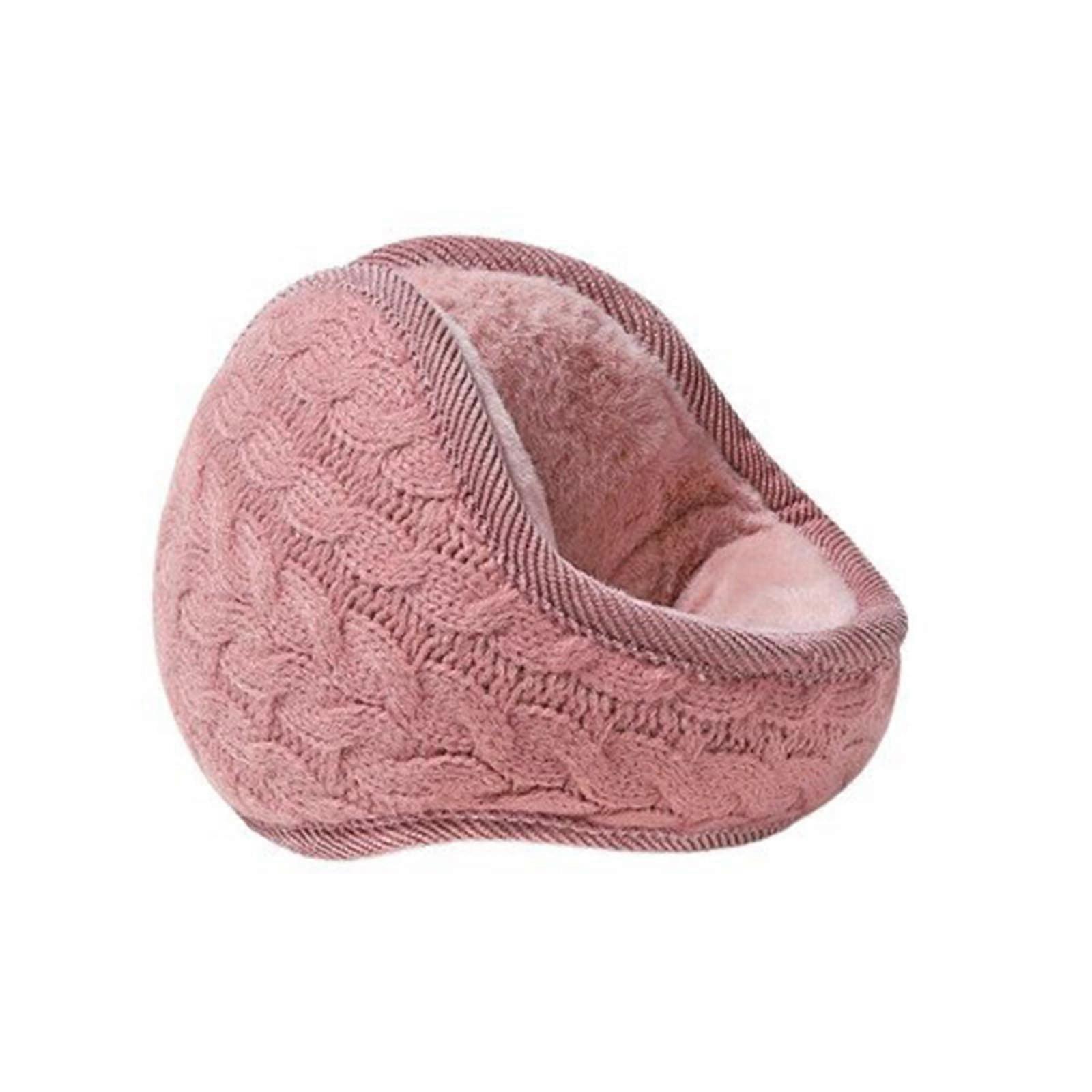 Winter Fleece Ear Warmers Headband For Men Women Kids Ski Running Cycling Thick Lightweight Knitted Collapsible NHR846 Pink