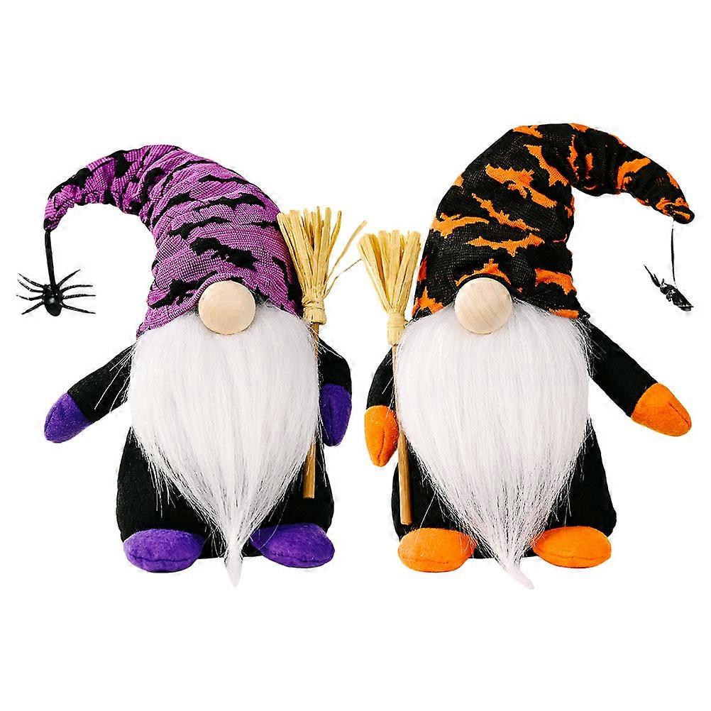 Faceless Doll Halloween Decor Gnome Figure for Party with 2Pcs Set