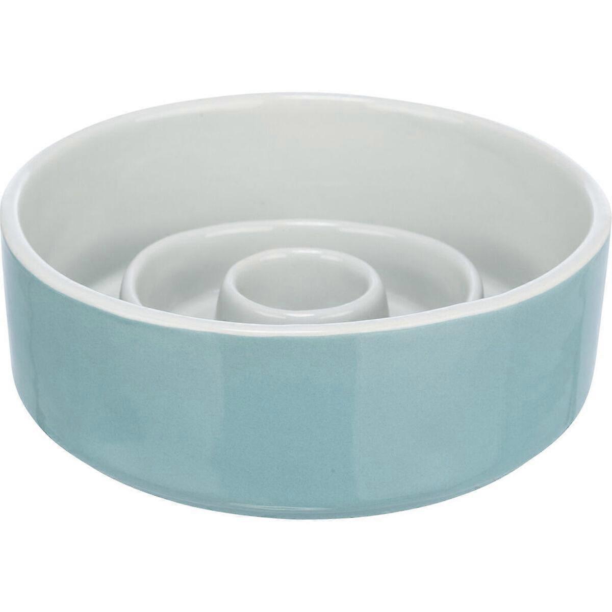 Dog Feeder Trixie Slow Feeding Blue Grey Ø 14 cm 450 ml