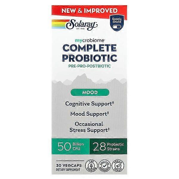 Solaray, Mycrobiome , Complete Probiotic, Mood, 30 VegCaps