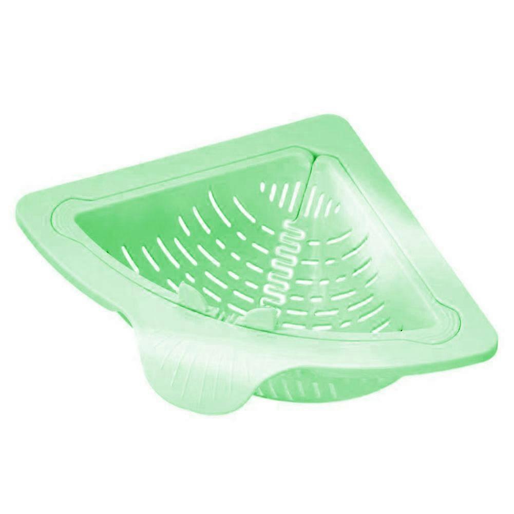Punch-Free Triangular Sink Strainer with Twist-Open Bottom, Space-Saving Multi-Purpose Effortless Post-Dinner Cleanup