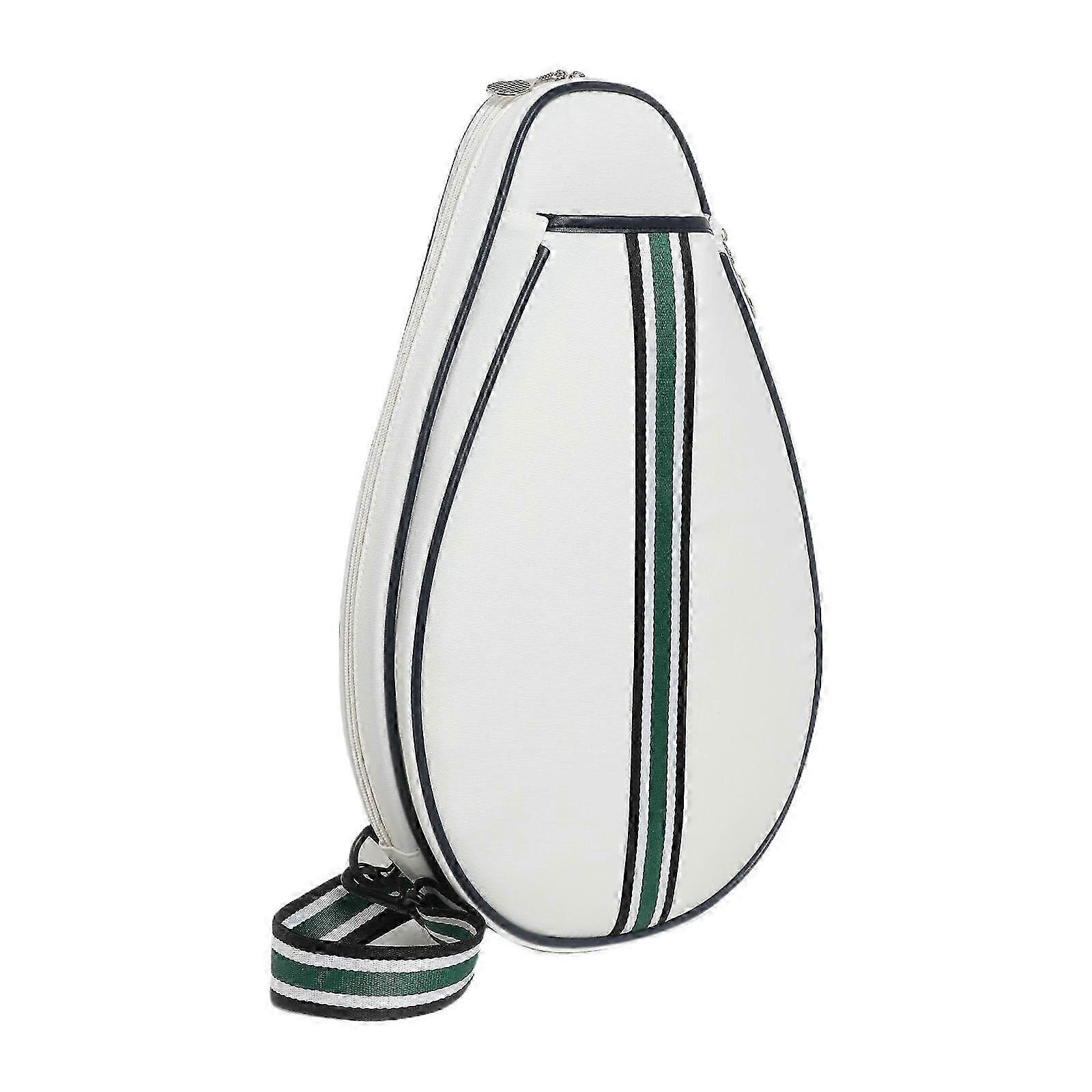 Crossbody Bag for Badminton Rackets, Large White Storage Capacity, Durable Material, Adjustable Strap