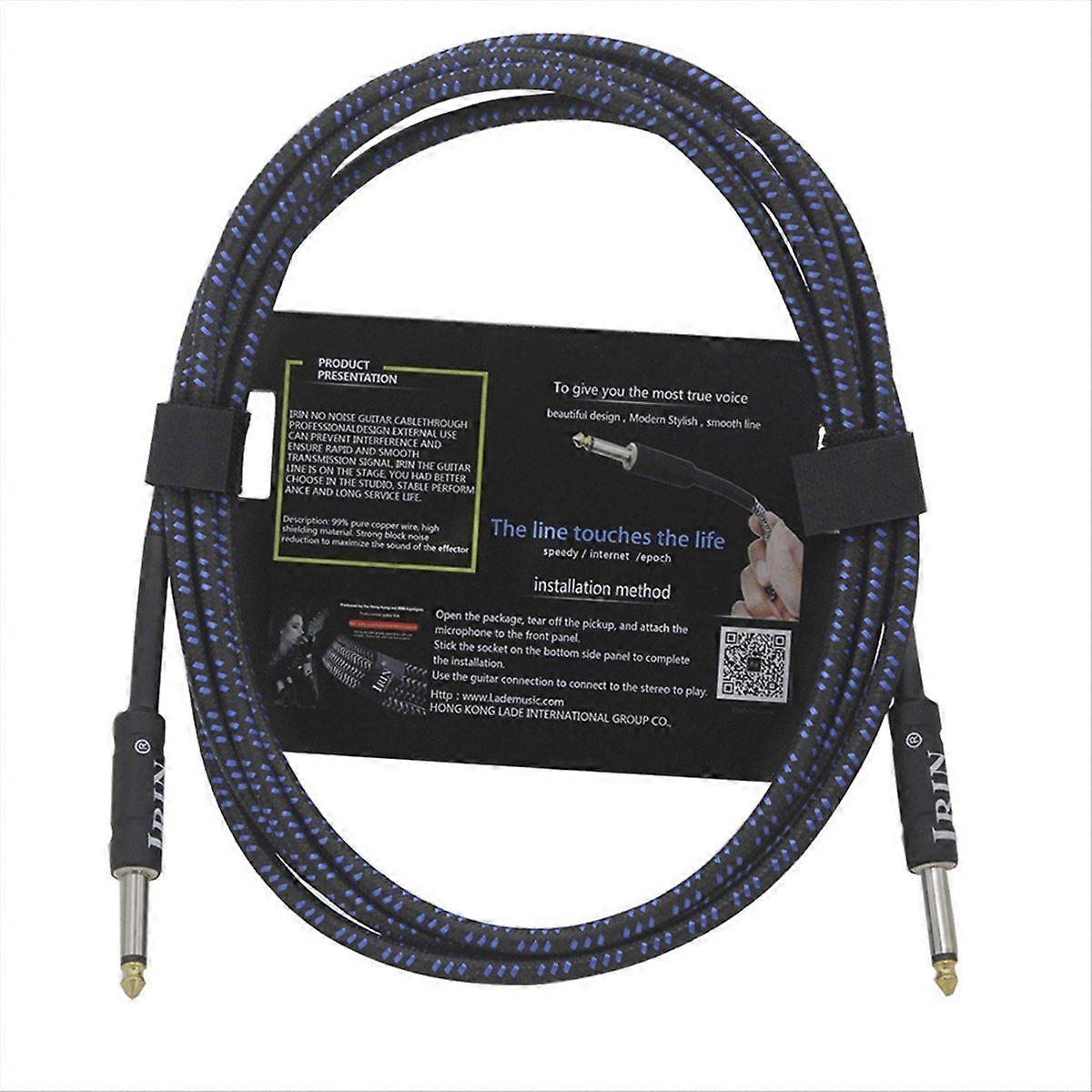 Guitar Musical Instrument Cable Audio Cable Blue & Black