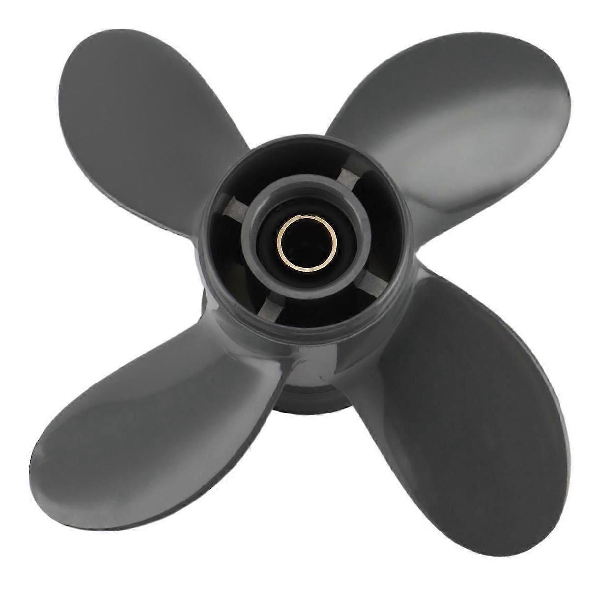 Propeller 4 Blade 9 1/4X10 compatible with Honda and Yamaha Outboard BF8D/BF9.9D BF9.9/BF15A BF15D/BF20 8 Spline