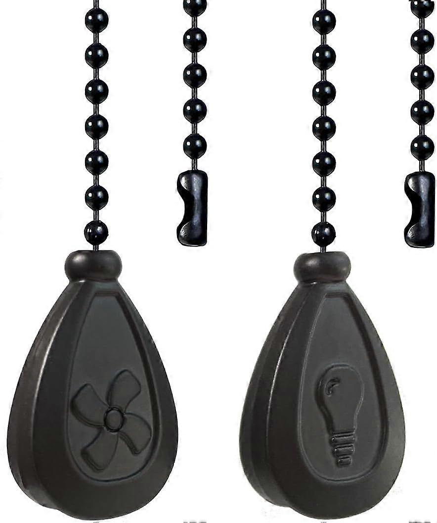 2Pcs Ceiling Fan Pull Chain Set, 12Inches Decorative Fan Pull Chain Pendant