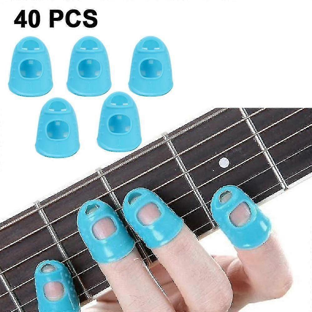 Silikon gitarrfingerskydd, gitarrfingertopp, fingerskyddskåpa