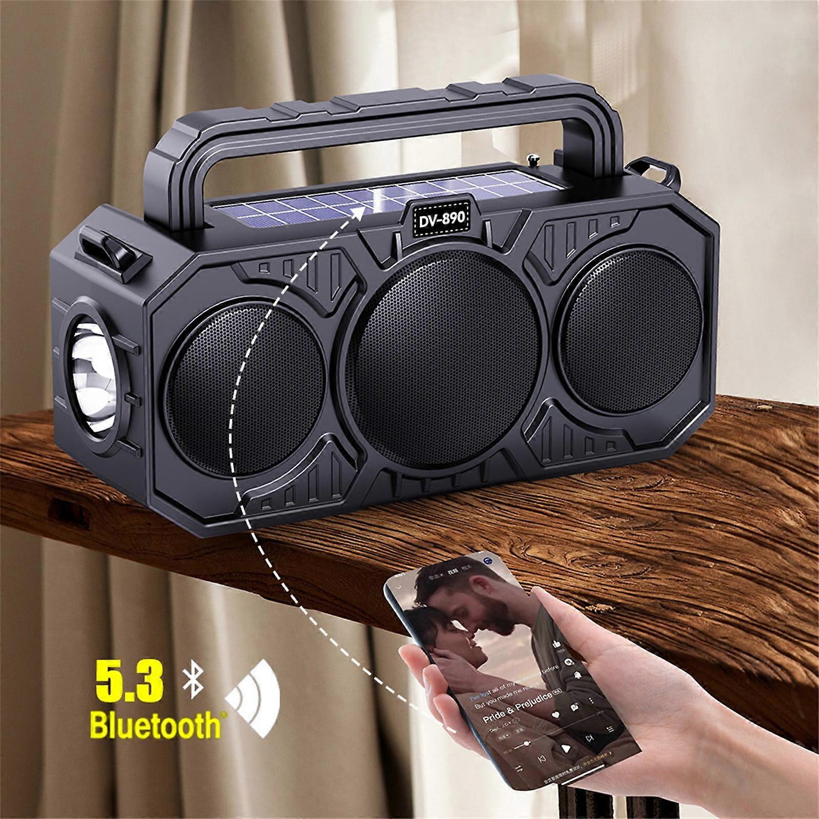 Bluetooth Speaker Outdoor Flashlight Speaker Convenient Solar Wireless Card Insertion Handheld Small Speaker