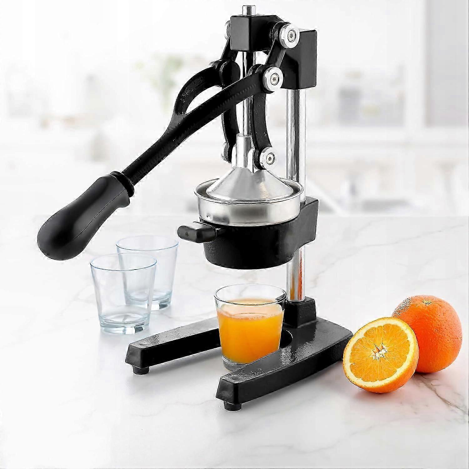 Handheld Fruit Citrus Juicer Heavy Solid Black Orange Press