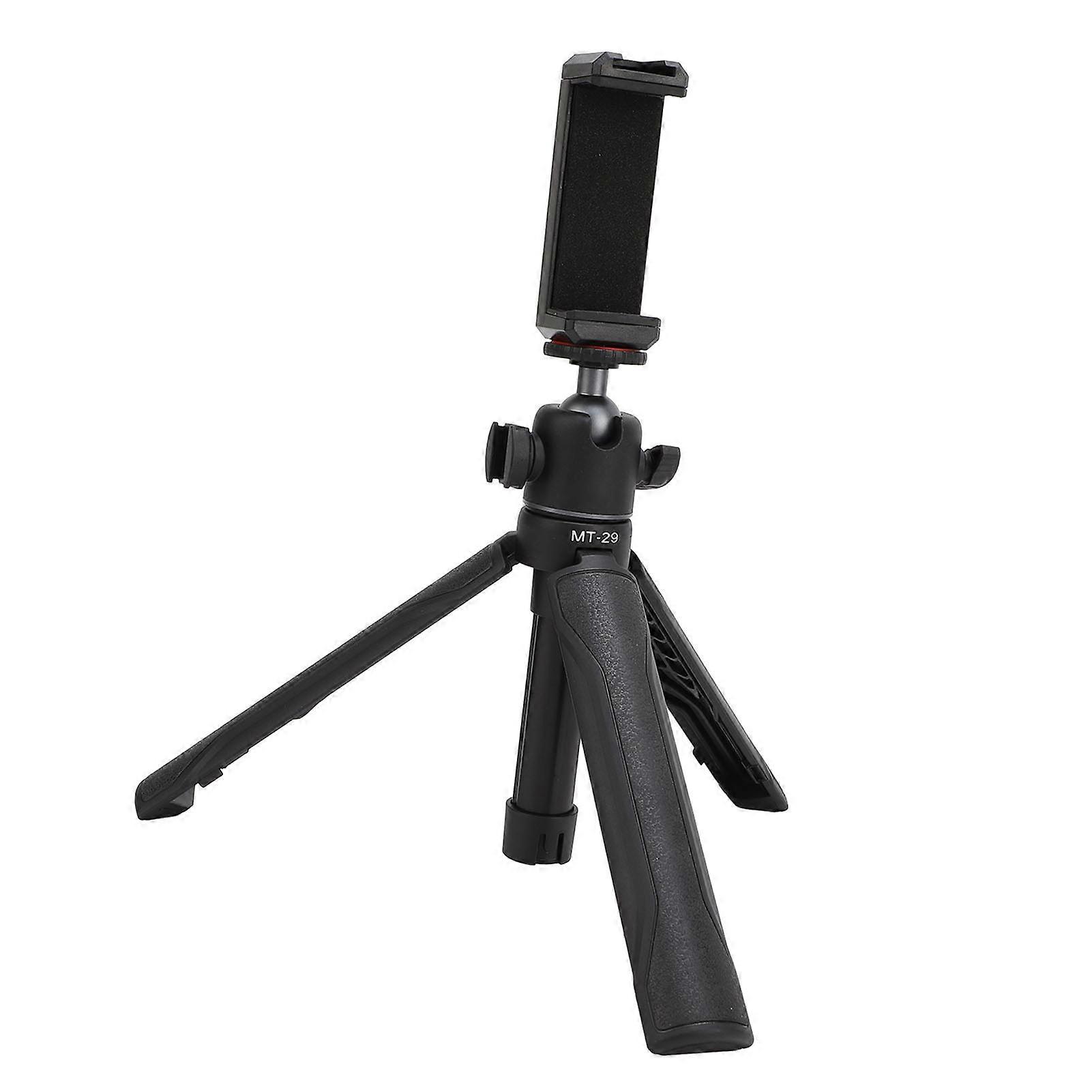 Extendable Selfie Stick Tripod Aluminum Alloy Action Camera Phone Tripod Stand with 1/4 Inch Interface Cold Shoe Mount for Vlogging 