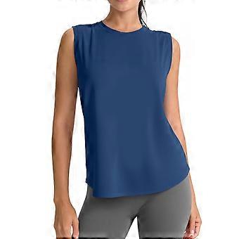 Top de treino feminino leve e respirável com costas nadador, ideal para academia, corrida, pilates, tênis e muito mais. Tamanho XL, branco.