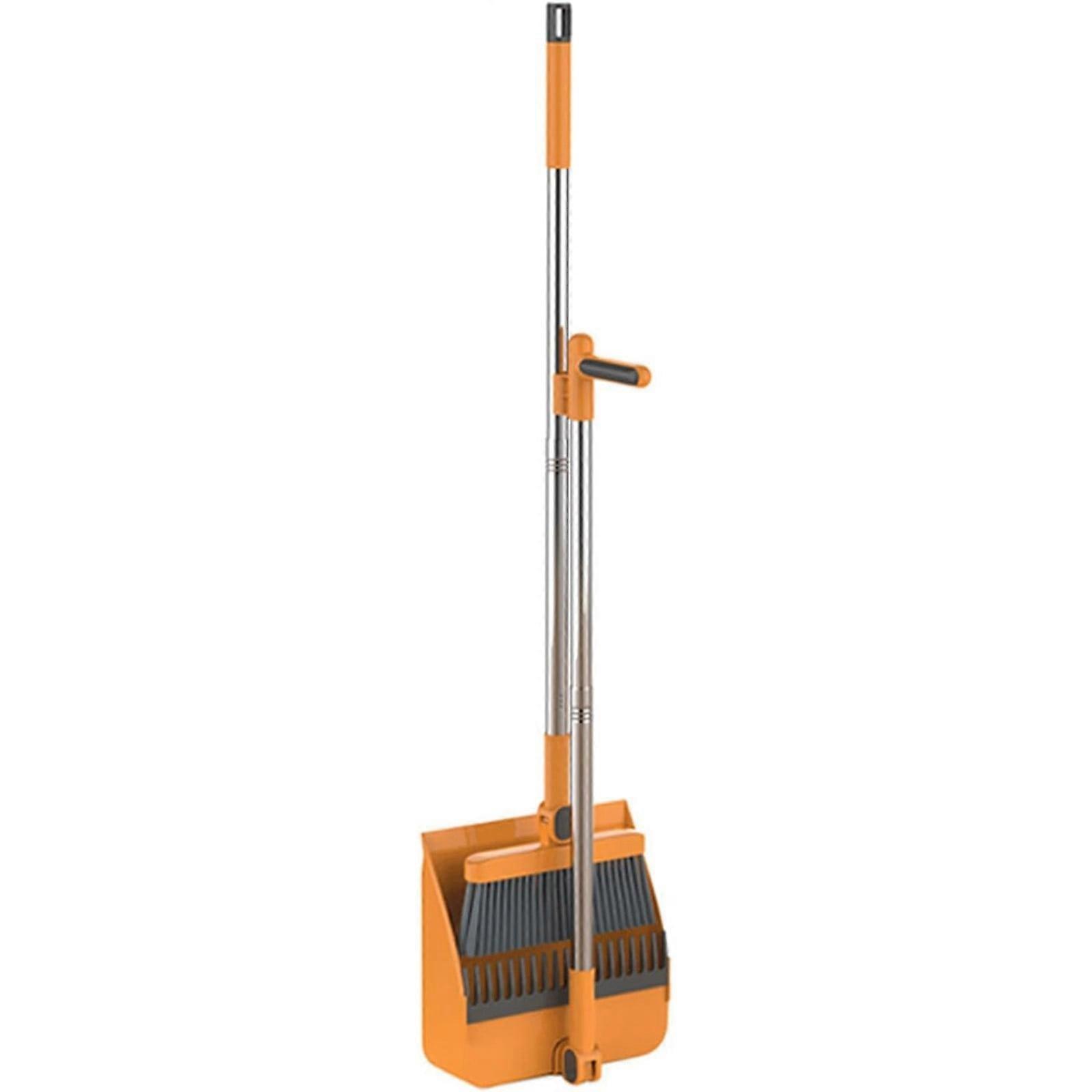 Self Cleaning Dustpan With Combo Set Long Handle 180 Angle Adjustment Stiff Buckle Cleaning Supplies