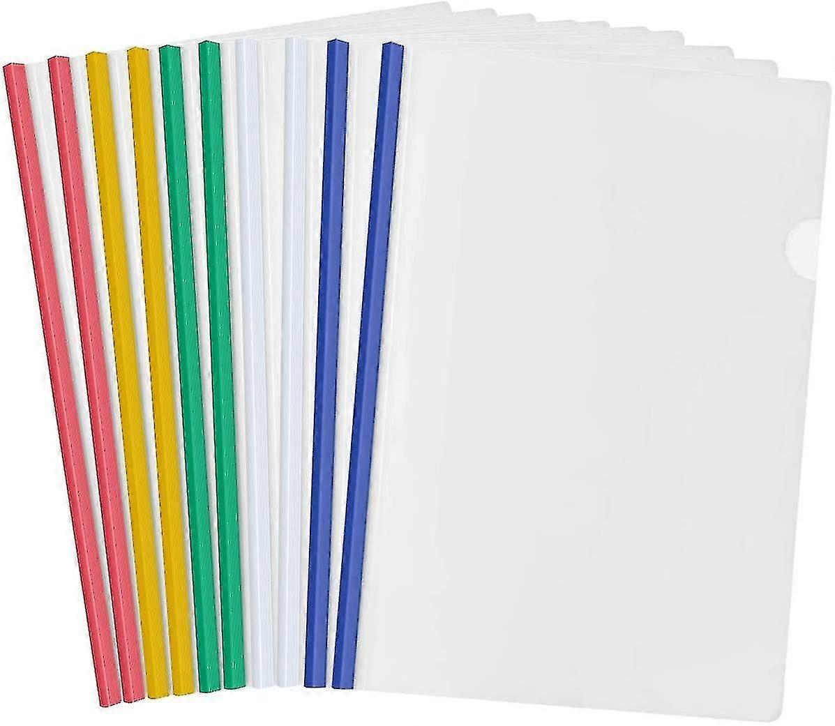 Plastic A4 Sliding File Folders - Clear Report Covers with Sliding Mechanism (New Stock)