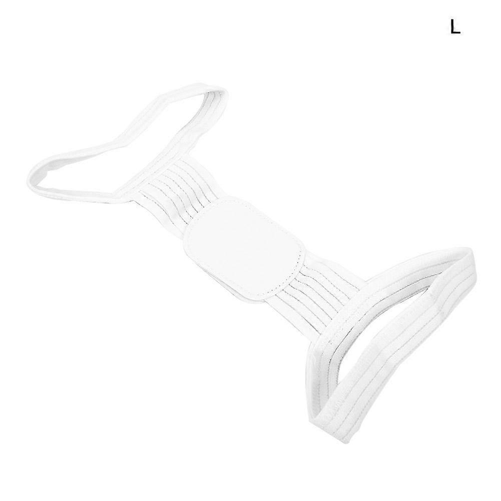 Posture Corrector Breathable Shoulder Back Straightener Adjustable Upper Back BraceL White