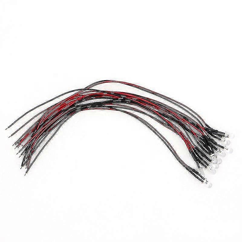 10pcs Dc 12v 18cm 5mm Pre Wired Led Lamp Light Bulb Emitting