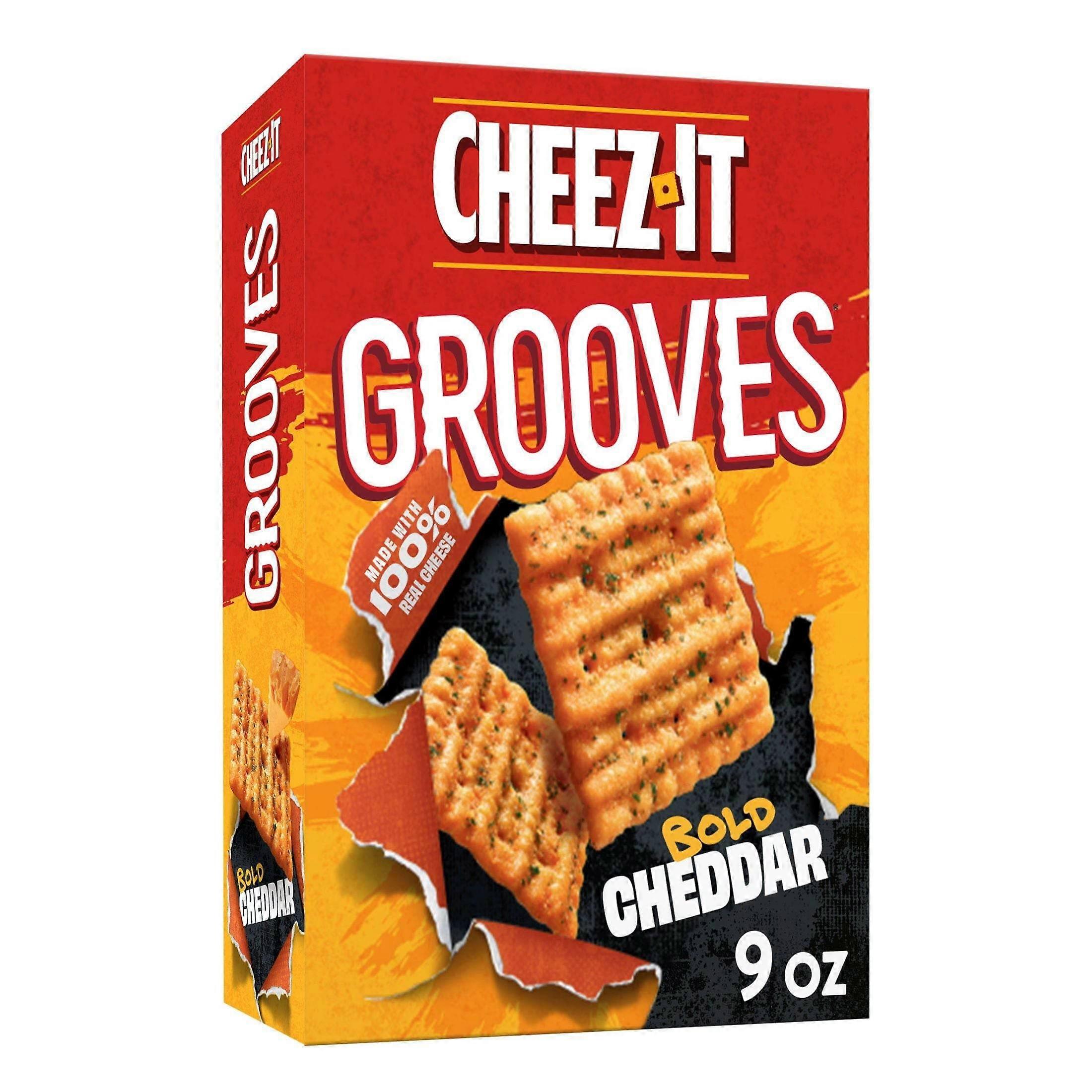 Cheez-it Grooves Κουτί Κράκερ Τυριού, Bold Cheddar, 9 Oz