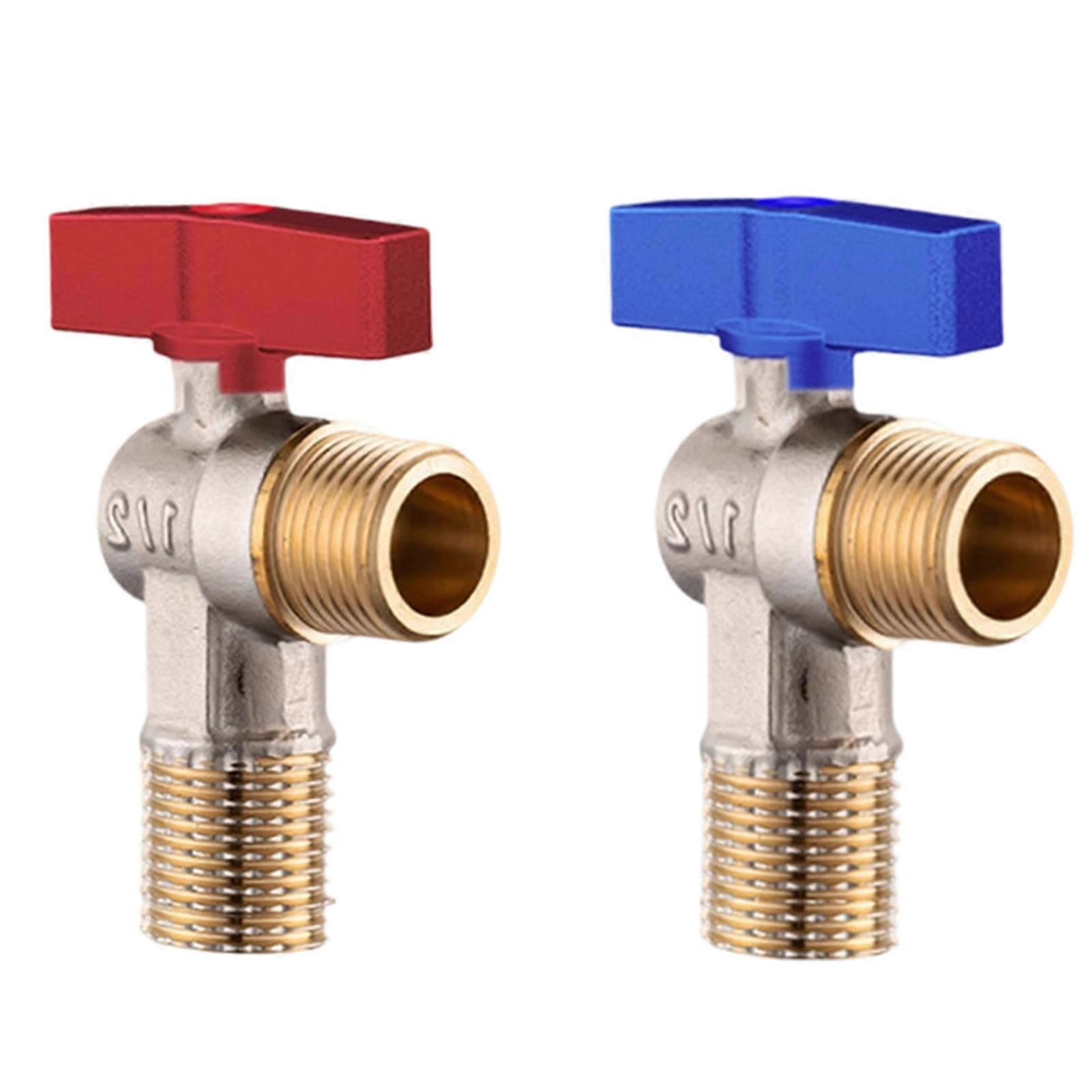 Hot/Cold Water Shut Off Valves Flows Restrictor Metal 1/2inch Turn Angle Stop Valves High Flows Angle Valves Enduring Multicolor