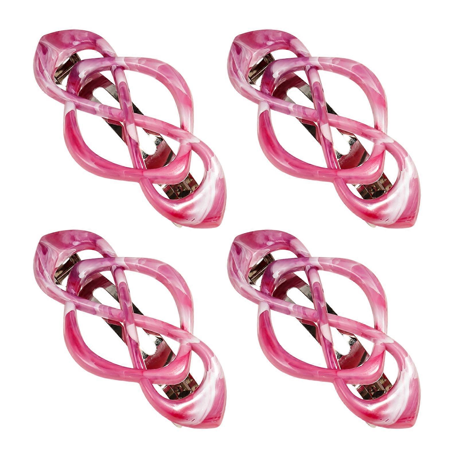ABS Crosses Design Hair Clips For Secure Half Up Ponytail Styling And Comfortable Daily Use  Pink purple