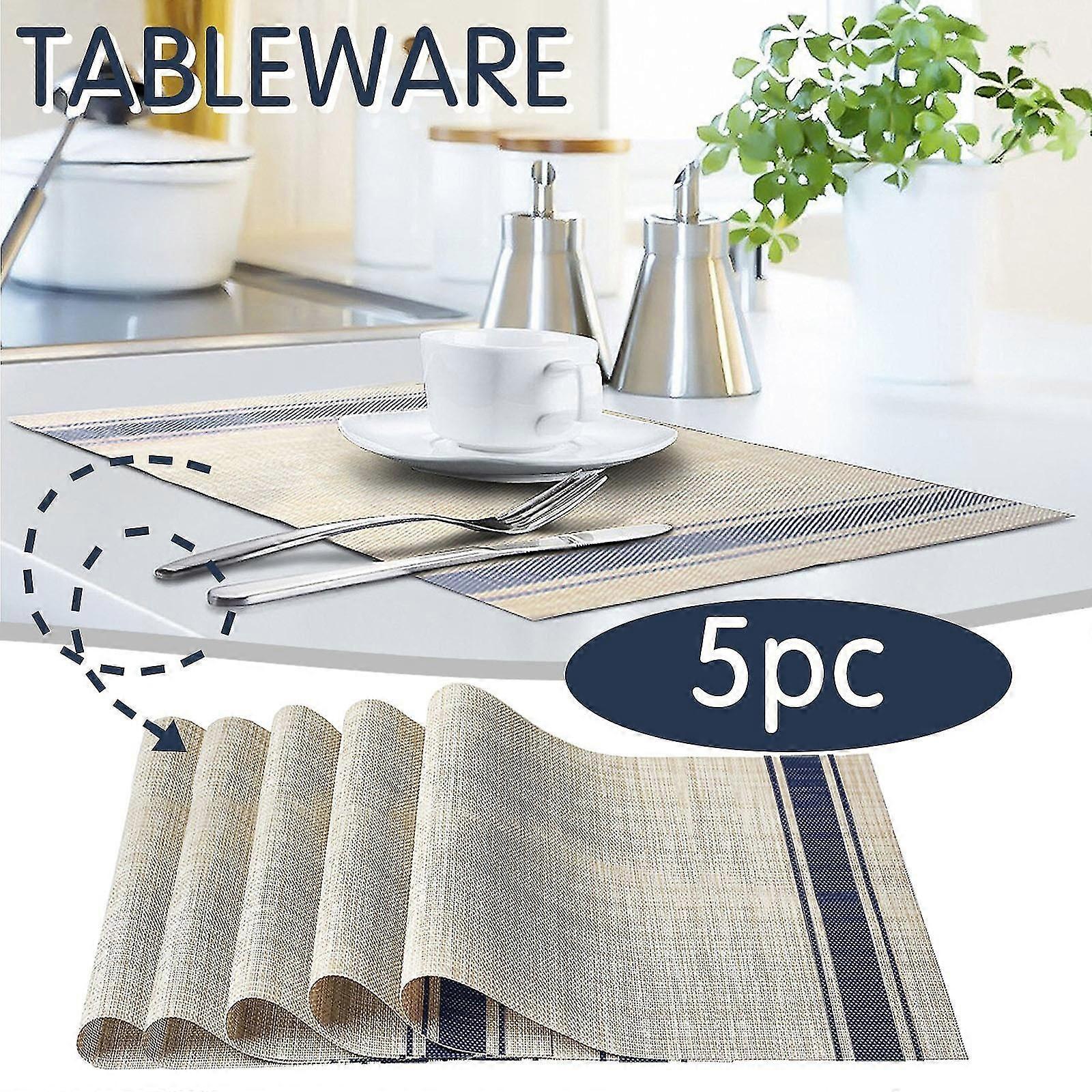 Waterproof And Heat Insulation Table Mat Table Mat Cup Mat Stripe Table Mat