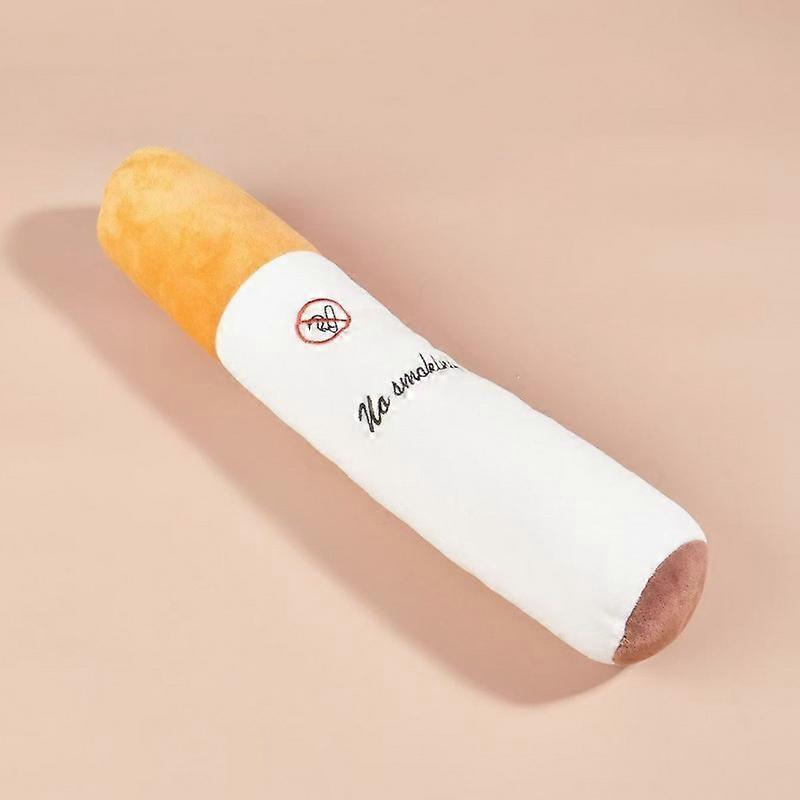 Dog Chew Plush Toy Squeaky Simulated Cigarette Shape Puppy Toy Plush Stuffing Interactive Cleaning Tooth Dog Supplies
