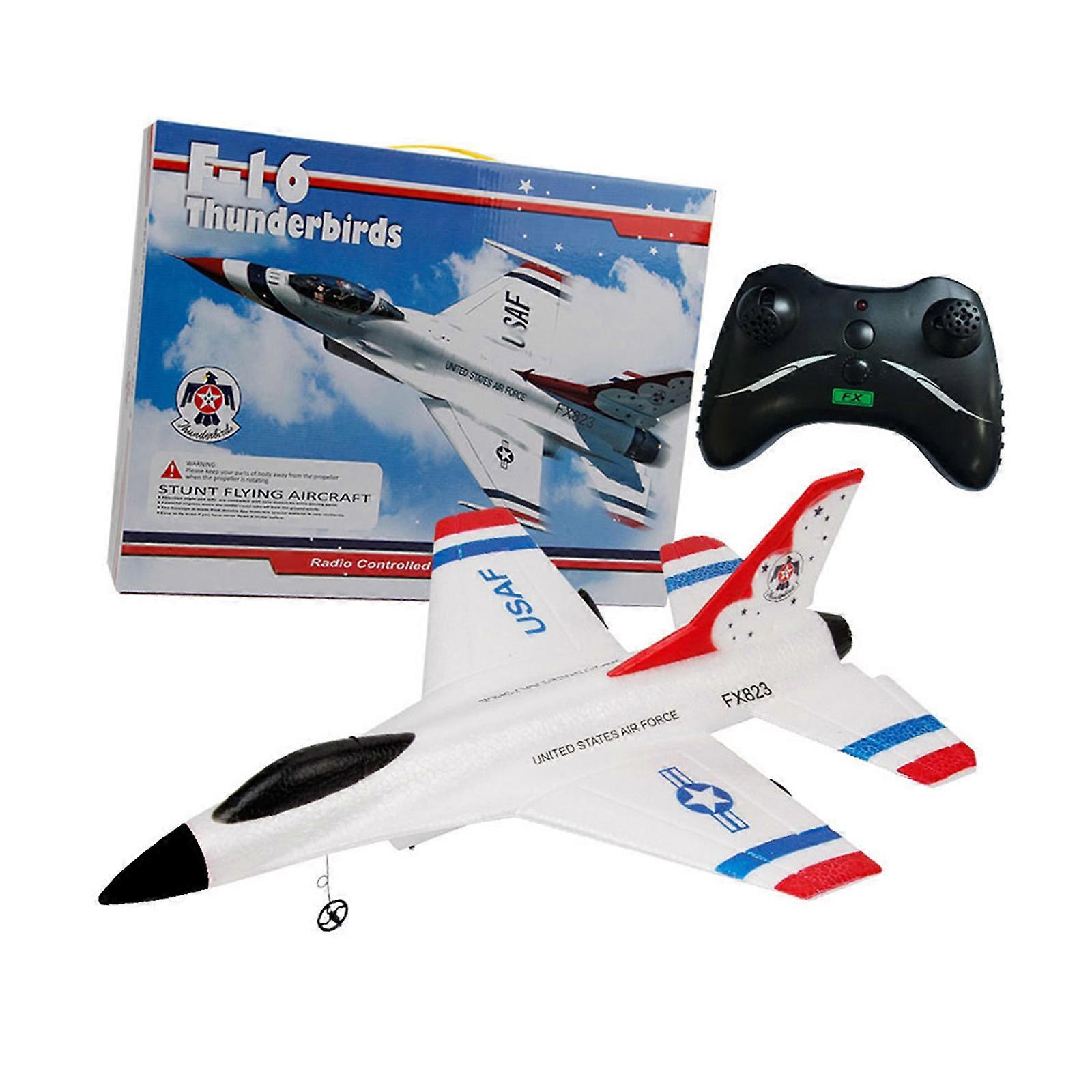 High Simulation F16 Fighter Jet Glider Plane Strong EVA & Easy Control Easy To Fly Remote for Outdoor Activities Multicolor