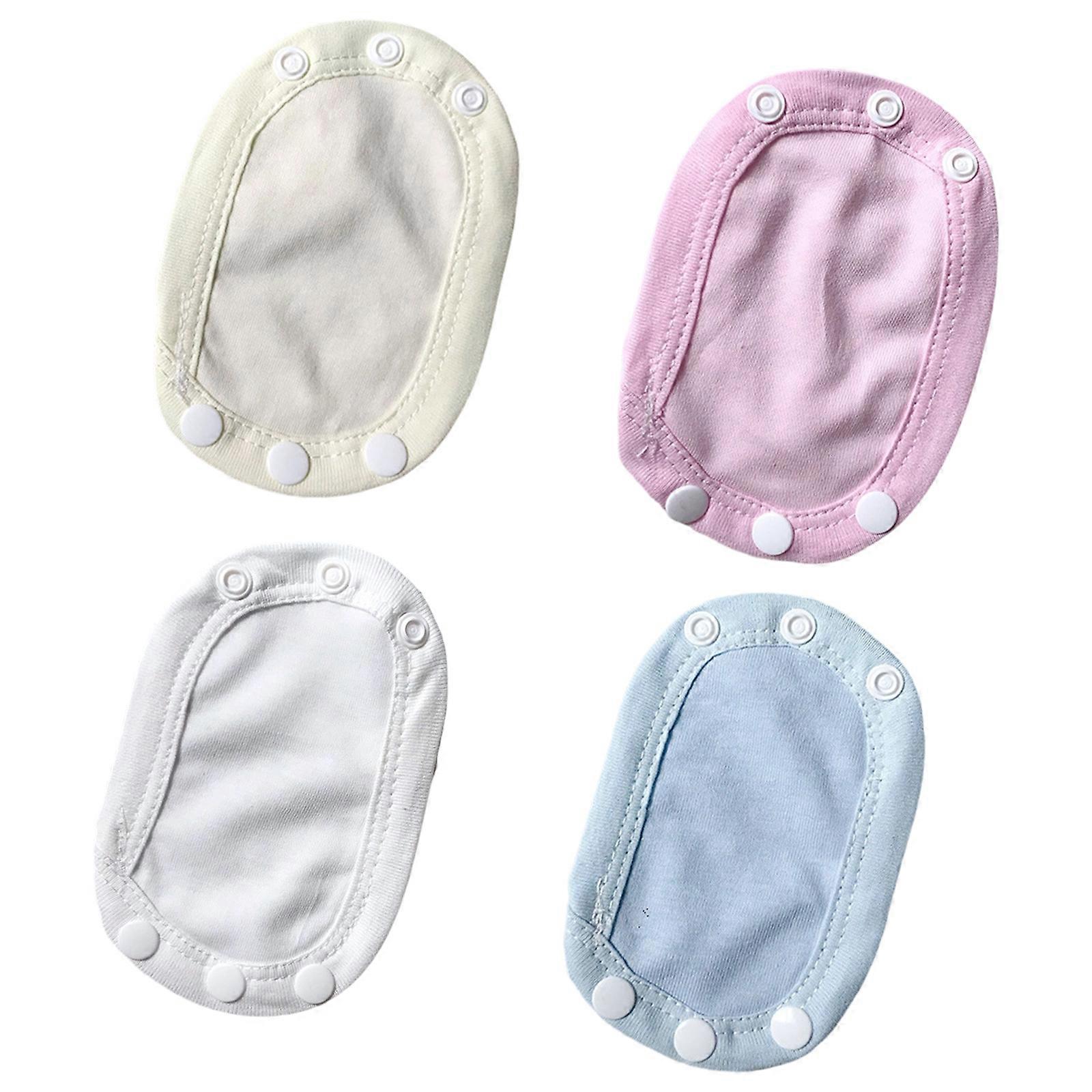 1 Set 4 adet T3 Uyumlu Kasık Çıtçıt Genişletici Pamuk Bebek Bodysuit Uzatma Bebek Giyim Için Ayarlanabilir Uzunluk 4 renk her 1 adet