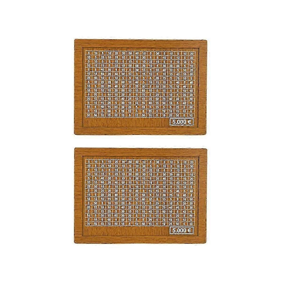 2 stuks houten spaarpot - herbruikbare spaarpot met gelddoelen en nummers