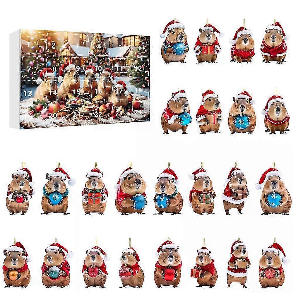 Festive Calendar for Capybara Collectors with 25 Day Ornaments